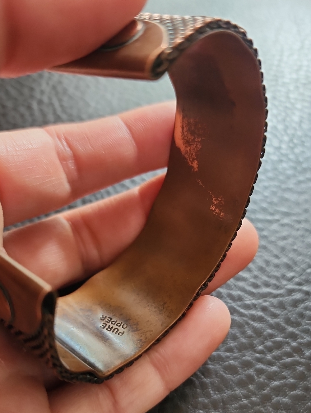 VTG Copper Mesh Cuff Bracelet - Picture 7 of 8